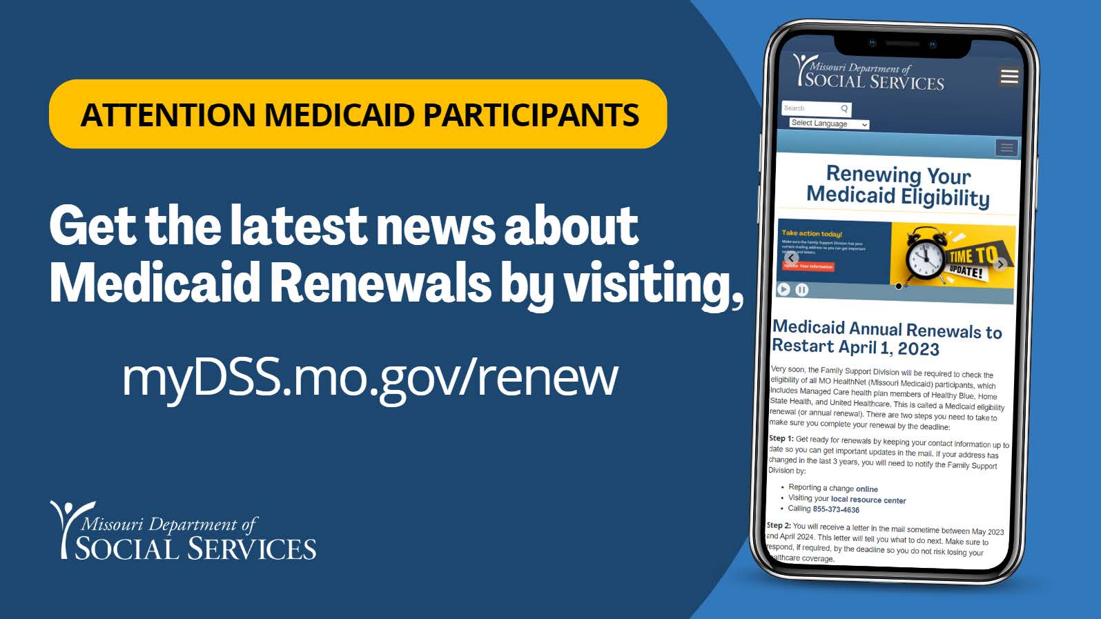 Medicaid Annual Renewals Outreach Material mydss.mo.gov