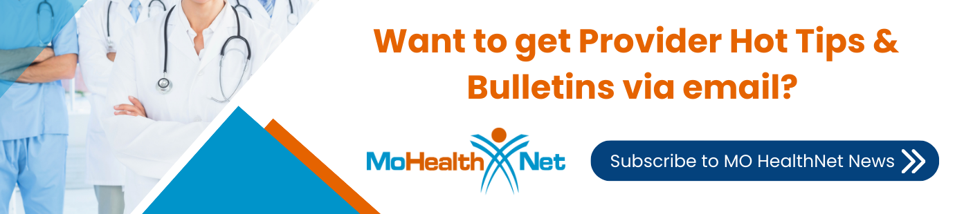 Want to get provider hot tips and bulletins via email?