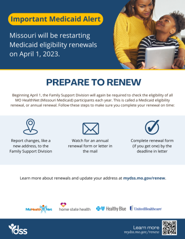 Medicaid Alert flyer for participants